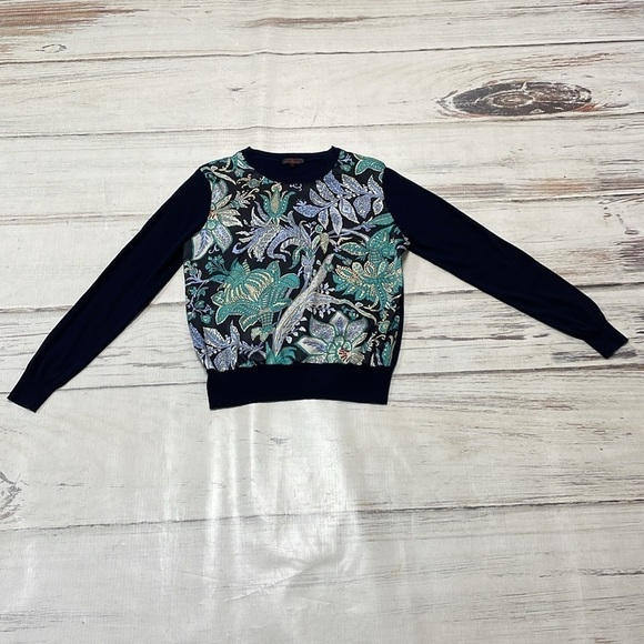 Pierre Cardin Sweater Women's Large Black Green Purple Long Sleeve Crew Neck - Picture 11 of 14